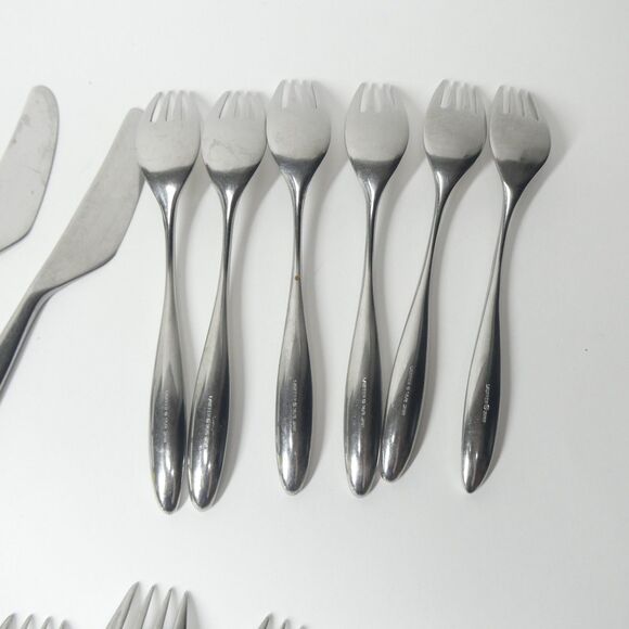 Lauffer Towle Design 2 Stainless Japan 21pc Flatware Lot Forks 18/8 MCM Vintage - Picture 13 of 15